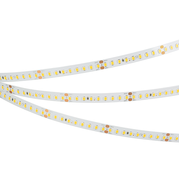Светодиодная лента RT-A144-10mm 24V White6000 (7.7 W/m, IP20, 2835, 5m) (Arlight, высок.эфф.200 лм/Вт) Lednikoff