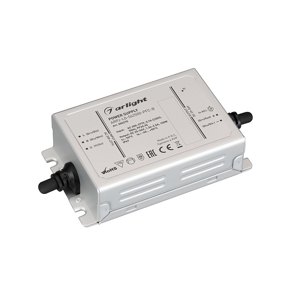 Блок питания ARPJ-LG-562500-PFC-B (100W, 25-56V, 1.34-2.5A) (Arlight, IP67 Металл, 5 лет) Lednikoff