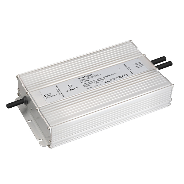 Блок питания ARPV-LG24600-PFC-A (24V, 25A, 600W) (Arlight, IP67 Металл, 5 лет) Lednikoff
