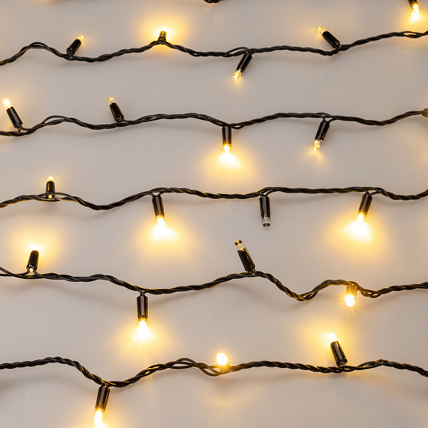 Светодиодная гирлянда ARD-STRING-CLASSIC-1000-BLACK-100LED-PULSE Warm (230V, 7W) (Ardecoled, IP65) Lednikoff