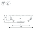 Профиль ARH-BENT-W18-2000 ANOD BLACK (Arlight, Алюминий) Lednikoff