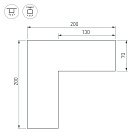 Угол SL-LINE-6070 внутренний (Arlight, Металл) Lednikoff