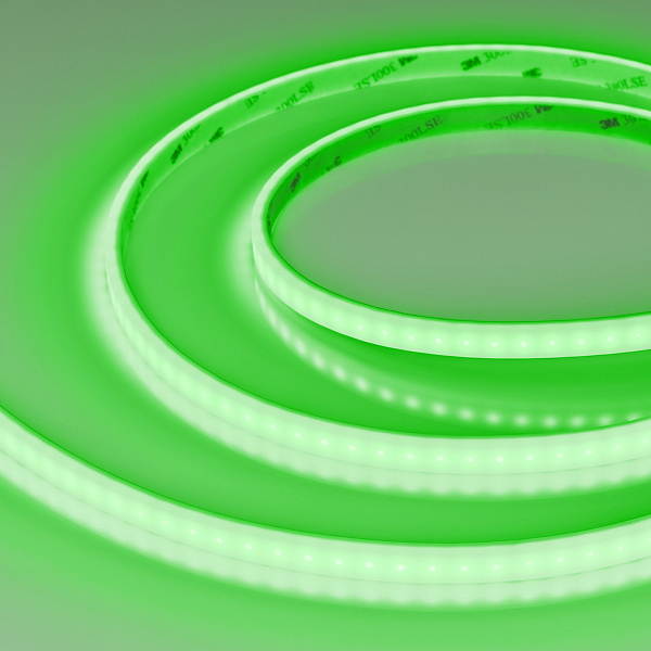 Светодиодная лента герметичная RTW-PSW-A120-10mm 24V Green (9.6 W/m, IP67, 2835, 5m) (Arlight, 5 лет) Lednikoff