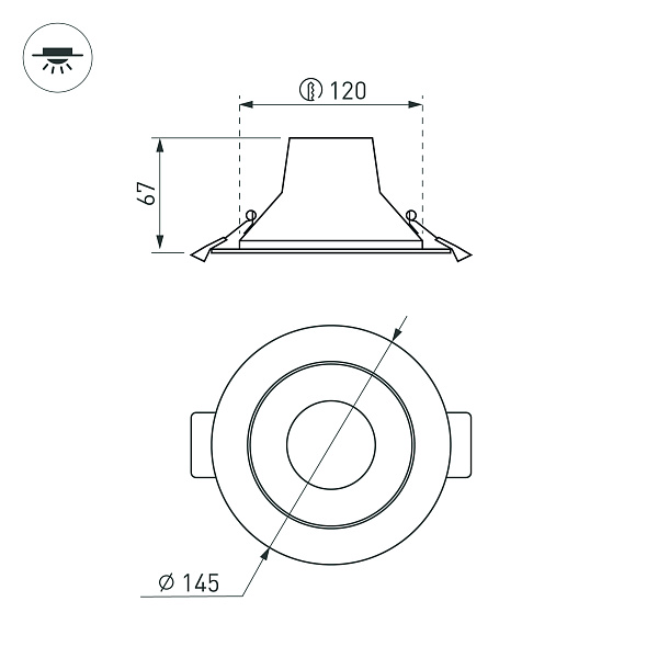 Светильник IM-STORM-R145-15W Day4000-MIX (WH, 80 deg, 230V) (Arlight, IP20 Металл, 3 года) Lednikoff