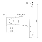 Опора фланцевая OXOR-OK-D75-L5000 (BK) (Arlight, Сталь) Lednikoff