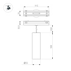 Светильник MAG-VIBE-SPOT-HANG-R35-10W Warm3000 (WH, 24 deg, 48V) (Arlight, IP20 Металл, 5 лет)