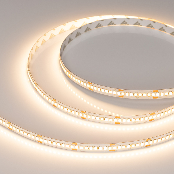 Светодиодная лента RT-A240-10mm 24V Warm2700 (22 W/m, IP20, 2835, 5m) (Arlight, высок.эфф.150 лм/Вт) Lednikoff