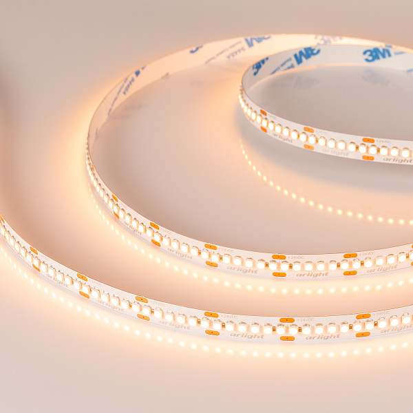 Светодиодная лента RT-A240-10mm 24V Warm2400 (19.2 W/m, IP20, 3528, 5m) (Arlight, Открытый) Lednikoff