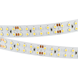 Светодиодная лента RT 2-5000 24V Warm3000 2x2 (3528, 1200 LED, LUX) (Arlight, 19.2 Вт/м, IP20)