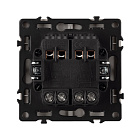 Механизм выключателя двухклавишный перекрёстный SWT-NOBE-MKX2-SFPL-BK (230V, 10A) (Arlight, Черный оникс) Lednikoff
