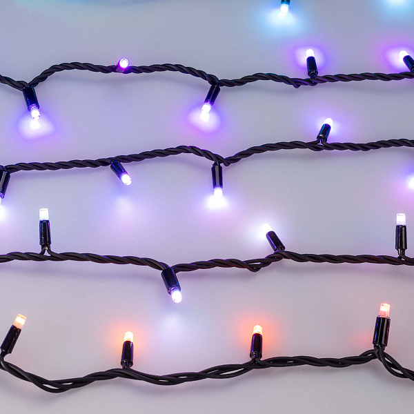 Светодиодная гирлянда ARD-STRING-PRO-10000-BLACK-95LED-LIVE RGBW-DMX (24V, 10W) (Ardecoled, IP65) Lednikoff