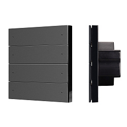 INTELLIGENT ARLIGHT Кнопочная панель SMART DALI-301-22-8K-D2-IN Black (BUS, Frameless) (IARL, IP20 Пластик, 5 лет)