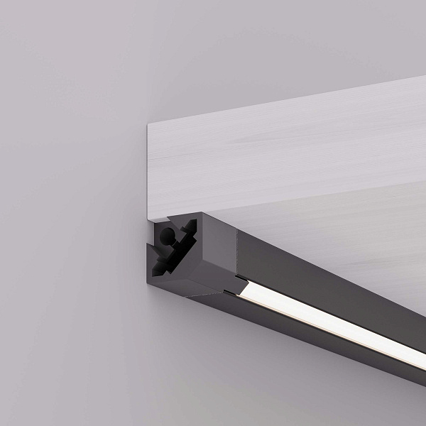 Профиль с экраном SL-KANT-H10-SQUARE-2000 IRON GREY (Arlight, Алюминий+пластик) Lednikoff