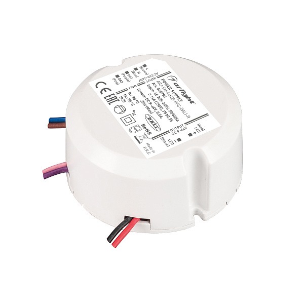Блок питания ARJ-SN-44500-PFC-DALI-R (20W, 9-40V, 0.5A) (Arlight, IP20 Пластик, 3 года) Lednikoff