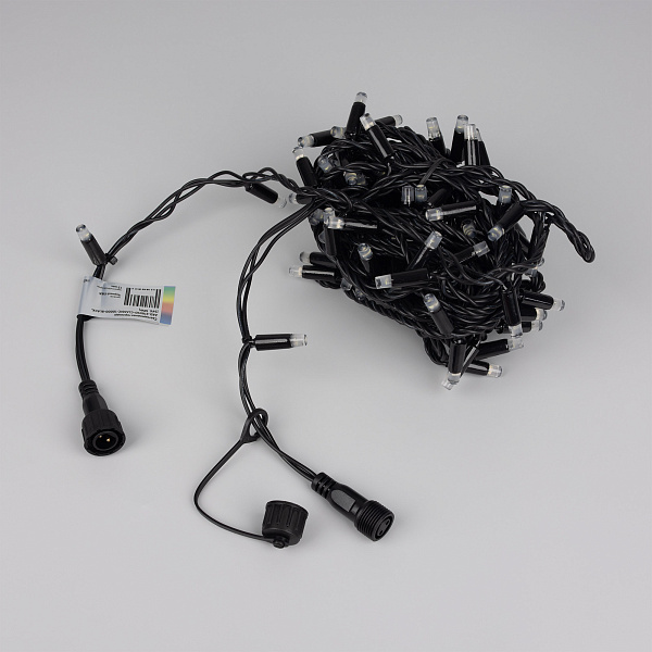 Светодиодная гирлянда ARD-STRING-CLASSIC-10000-BLACK-95LED-LIVE RGBW-DMX (24V, 10W) (Ardecoled, IP65) Lednikoff