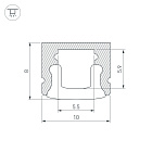 Профиль ARH-MINI5-2000 ANOD (Arlight, Алюминий) Lednikoff