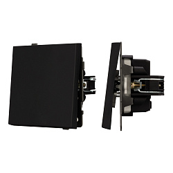 Механизм выключателя одноклавишный непроходной SWT-TENDO-MK01-SFPL-BK (230V, 10A) (Arlight, Матовый черный)