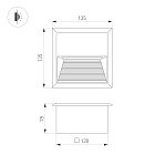 Светильник встраиваемый LTD-RIBONIK-S135x135-5W Warm3000 (Черный, 50 deg, 230V) (Arlight, IP65 Металл, 5 лет) Lednikoff