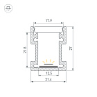 Профиль FLOOR22-H27-2000 ANOD (Arlight, Алюминий) Lednikoff