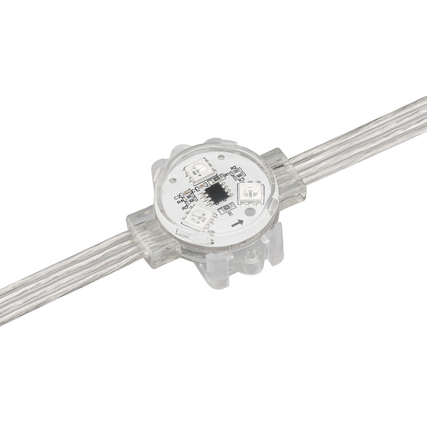 Модуль управляемый VISOR-SPI-5060-3-12V RGB 120deg (D30x16mm, 0.75W, IP68) (Arlight, Пластик, 3 года) Lednikoff