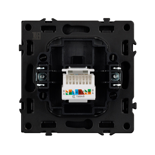 Механизм компьютерной розетки SCT-NOBE-MPC1-SFPL-GR (RJ-45, CAT6) (Arlight, Серый базальт) Lednikoff