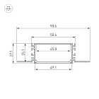 Профиль FANTOM-W49-2000 ANOD (Arlight, Алюминий) Lednikoff