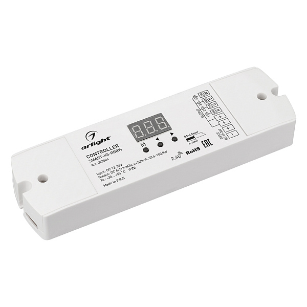 Контроллер тока SMART-K5-RGBW (12-36V, 4x700mA, 2.4G) (Arlight, IP20 Пластик, 5 лет) Lednikoff