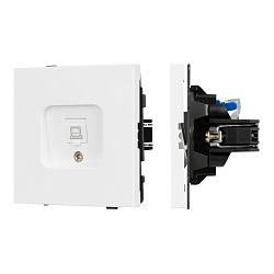 Механизм компьютерной розетки SCT-TENDO-MPC1-PL-WH (RJ-45, CAT6) (Arlight, Белый)