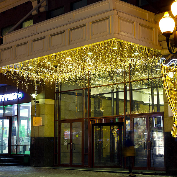 Светодиодная гирлянда ARD-EDGE-CLASSIC-5600x900-CLEAR-240LED-PULSE Warm (230V, 15W) (Ardecoled, IP65) Lednikoff