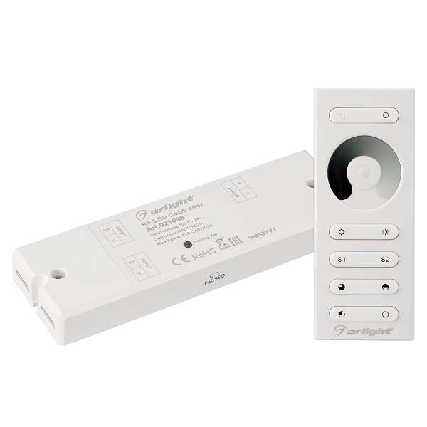 Диммер SR-2839DIM White (12-24 В,120-240 Вт, ПДУ сенсор) (Arlight, IP20 Пластик, 1 год) Lednikoff
