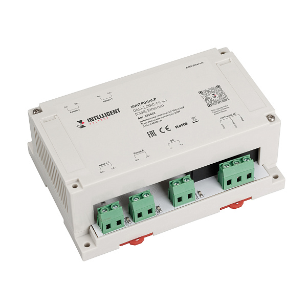 INTELLIGENT ARLIGHT Контроллер DALI-LOGIC-PS-x4 (230B, Ethernet) (IARL, IP20 Пластик, 2 года) Lednikoff