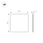 Панель IM-S600x600-40W Warm3000 (WH, 120 deg, 230V) (Arlight, IP40 Металл, 3 года) Lednikoff