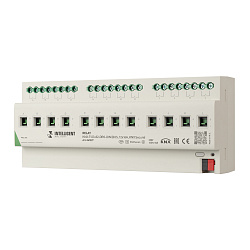 INTELLIGENT ARLIGHT Релейный модуль KNX-7123-82-DRO-DIN (BUS, 12x16A, KNX Secure) (IARL, IP20 Пластик, 2 года)