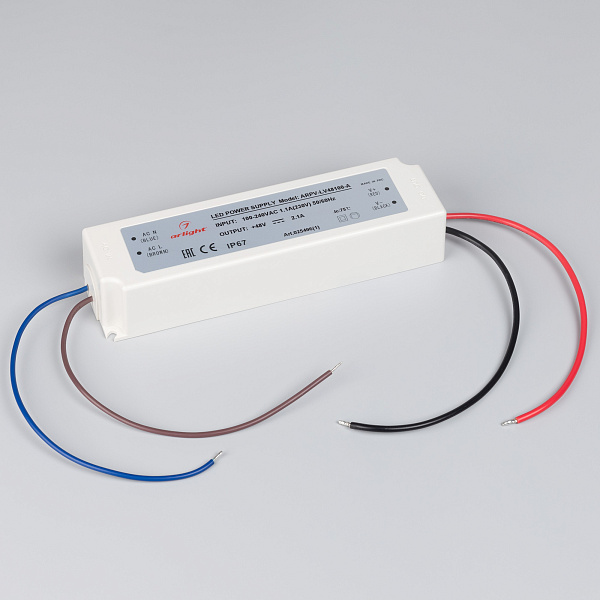 Блок питания ARPV-LV48100-A (48V, 2.1A, 100W) (Arlight, IP67 Пластик, 3 года) Lednikoff