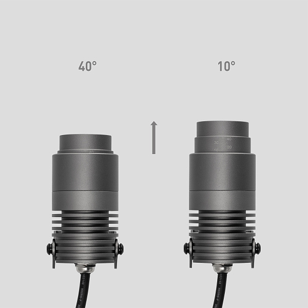Светильник ALT-RAY-ZOOM-R52-8W Warm3000 (WH, 10-40 deg, 230V) (Arlight, IP67 Металл, 3 года) Lednikoff
