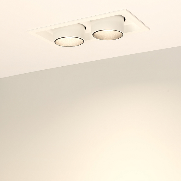 Светильник LTD-PULL-S110x210-2x10W Warm3000 (WH, 24 deg, 230V) (Arlight, IP20 Металл, 5 лет) Lednikoff