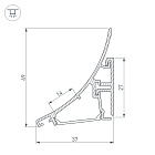 Профиль KARNIZ-R-2000 ANOD (Arlight, Алюминий) Lednikoff