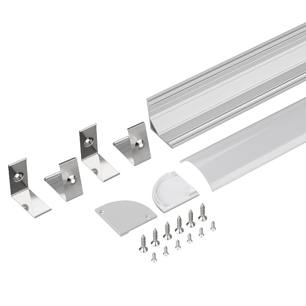 Профиль с экраном SL-KANT-H30-2000 ANOD+OPAL (Arlight, Алюминий) Lednikoff