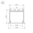 Профиль PLS-LOCK-H25-FS-3000 ANOD (Arlight, Алюминий) Lednikoff