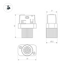Светильник MAG-ORIENT-BABY-R22-2W Day4000 (BK, 24 deg, 48V) (Arlight, IP20 Металл, 5 лет)