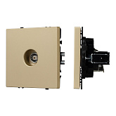 Механизм телевизионной розетки SCT-NOBE-MTV1-SFPL-GD (Arlight, Золотой песок)