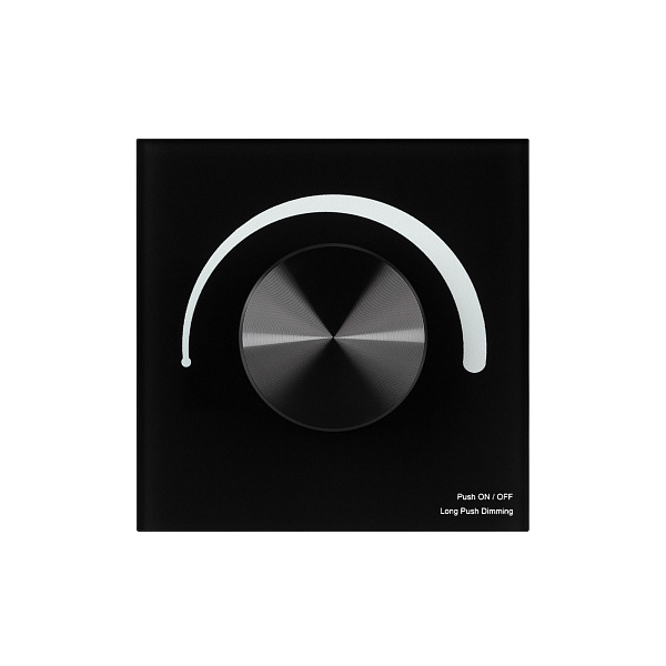 Панель SMART-P1-DIM-G-IN Black (3V, Rotary, 2.4G) (Arlight, IP20 Пластик, 5 лет) Lednikoff