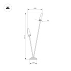 Светильник LGD-CONO-BOLL-H2000-2x7W Warm3000 (DG, 36 deg, 230V) (Arlight, IP65 Металл, 3 года) Lednikoff