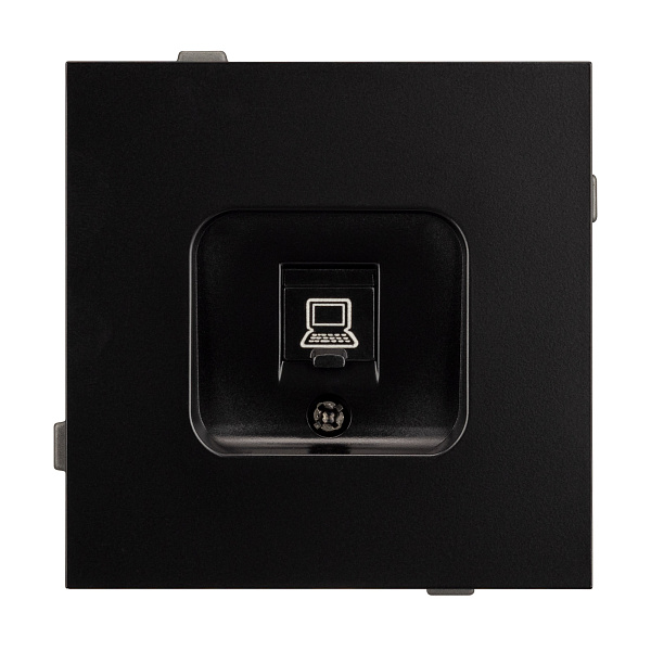 Механизм компьютерной розетки SCT-TENDO-MPC1-PL-BK (RJ-45, CAT6) (Arlight, Черный) Lednikoff