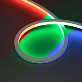 Светодиодная лента герметичная MOONLIGHT-PRO-TOP-X360-16x16mm 24V RGB (12 W/m, IP67, 10m, wire x2) (Arlight, Вывод боковой, 5 лет)