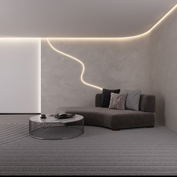 Светодиодная лента герметичная AURORA-PS-A120-12x6mm 24V Azure (10 W/m, IP65, 2835, 5m) (Arlight, Силикон, 2 года)