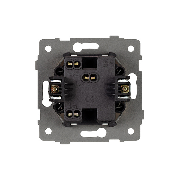 Механизм выключателя одноклавишный проходной SWT-MKP1-PL-GR-V (250V, 10A) (Arlight, -) Lednikoff