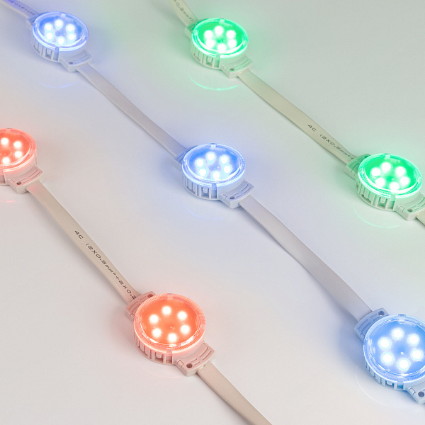 Модуль управляемый SPI-F6-D40 24V RGB-RAM-Auto (1.25W, IP68, 120 deg) (Arlight, Пластик, 3 года) Lednikoff