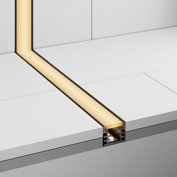 Профиль FLOOR18-H15-3000 ANOD BLACK (Arlight, Алюминий) Lednikoff