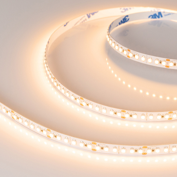 Светодиодная лента RT-A180-8mm 24V Warm2700 (14.4W/m, IP20, 3528, 5m) (Arlight, 14.4 Вт/м, IP20) Lednikoff